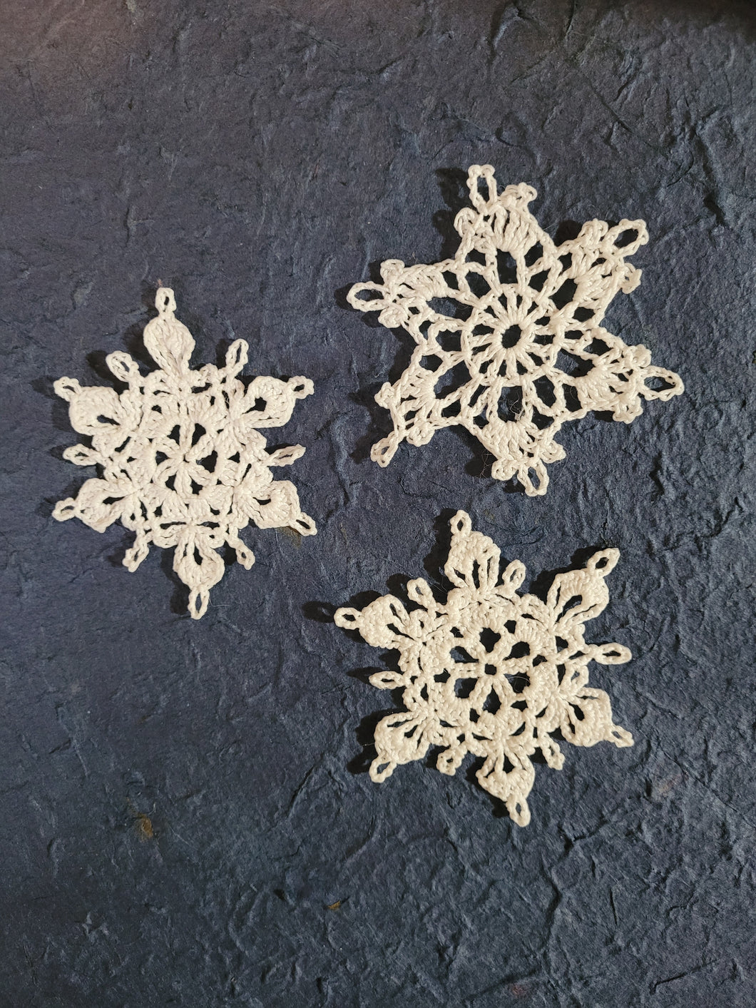 Crochet snowflake set