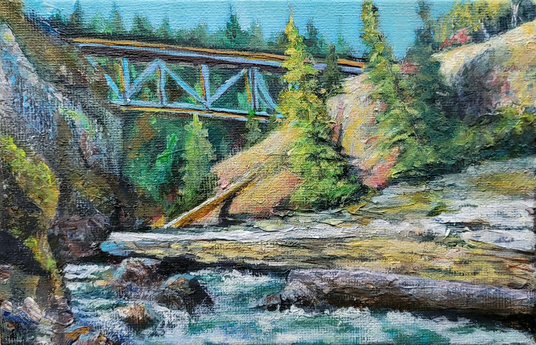 Goat River Canyon Painting by Eclectic Studio Tammy