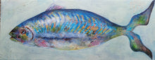 Load image into Gallery viewer, Original mixed media fish painting by Eclectic Studio Tammy
